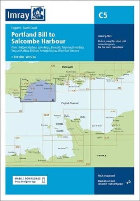 Imray Chart C5 : Portland Bill to Salcombe Harbour, Sheet map, folded Book