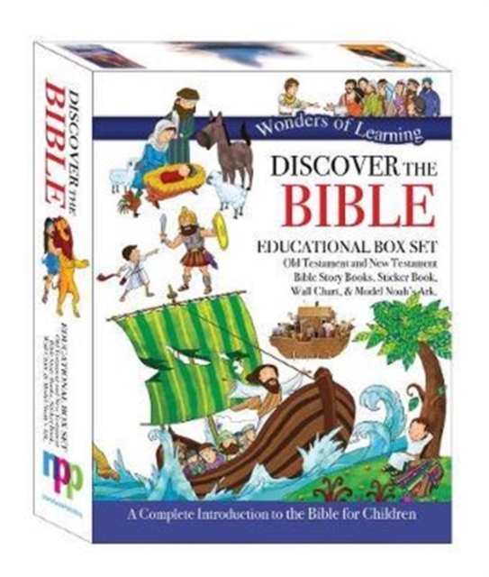 Wonders of Learning Box Set - Old & New Testament Reference Books, Sticker Book, Colouring Wall Chart and Model Ark Kit, Book Book