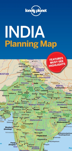 Lonely Planet India Planning Map, Sheet map, folded Book