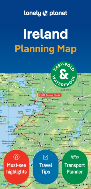 Lonely Planet Ireland Planning Map, Sheet map, folded Book