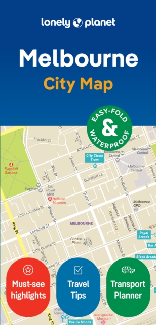 Lonely Planet Melbourne City Map, Sheet map, folded Book