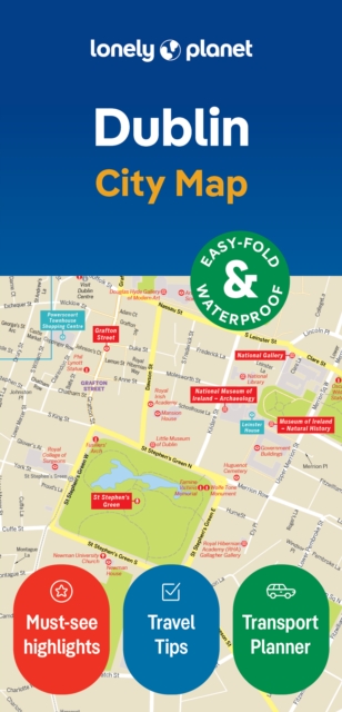 Lonely Planet Dublin City Map, Sheet map, folded Book