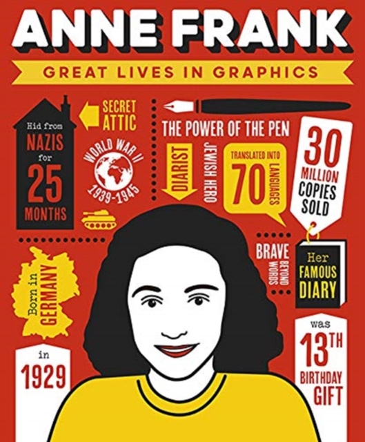 Great Lives in Graphics: Anne Frank, Hardback Book