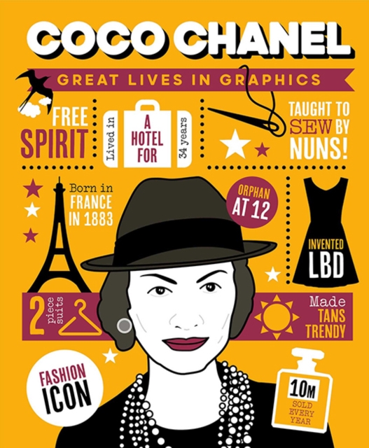 Great Lives in Graphics: Coco Chanel, Hardback Book