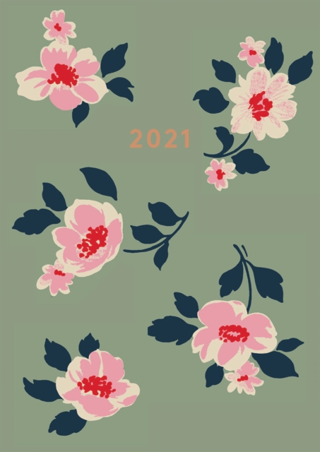 Cath Kidston: A6 Khaki Dusk Floral 2021 Diary, Diary Book