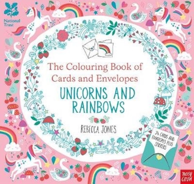 National Trust: The Colouring Book of Cards and Envelopes - Unicorns and Rainbows, Paperback / softback Book