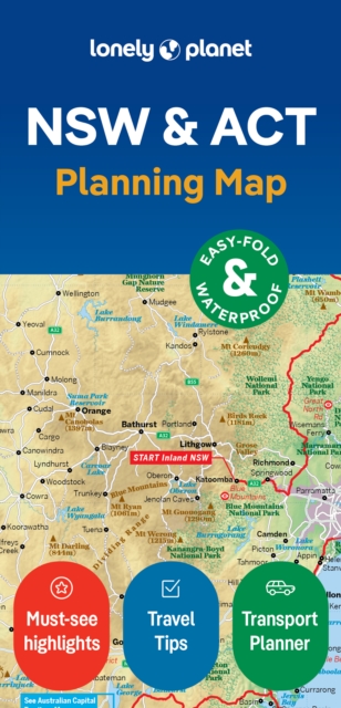 Lonely Planet New South Wales & ACT Planning Map, Sheet map, folded Book