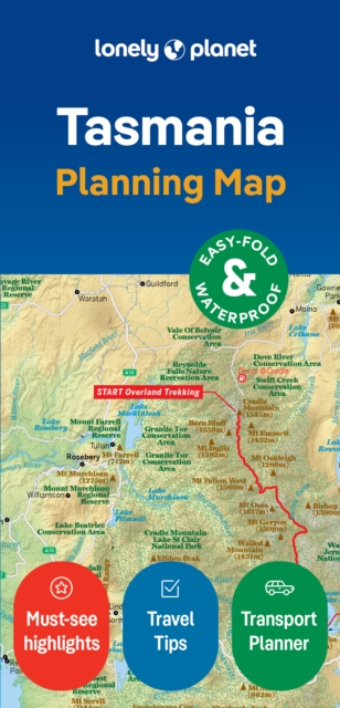 Lonely Planet Tasmania Planning Map, Sheet map, folded Book