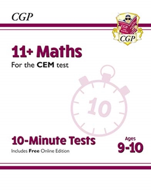 11+ CEM 10-Minute Tests: Maths - Ages 9-10 (with Online Edition), Multiple-component retail product, part(s) enclose Book