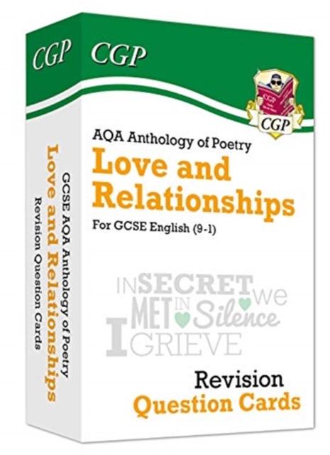GCSE English: AQA Love & Relationships Poetry Anthology - Revision Question Cards, Hardback Book