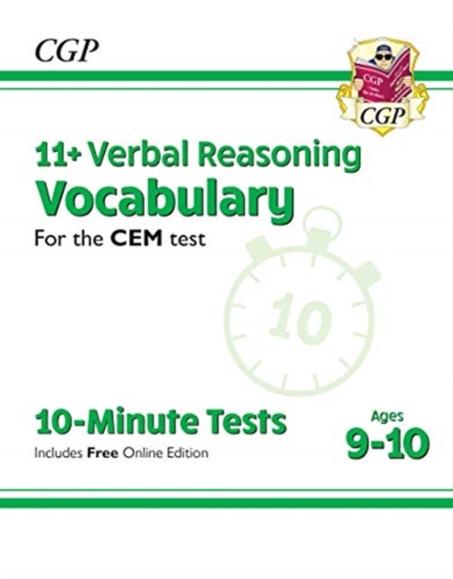 11+ CEM 10-Minute Tests: Verbal Reasoning Vocabulary - Ages 9-10 (with Online Edition), Mixed media product Book