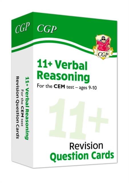 11+ CEM Revision Question Cards: Verbal Reasoning - Ages 9-10, Hardback Book