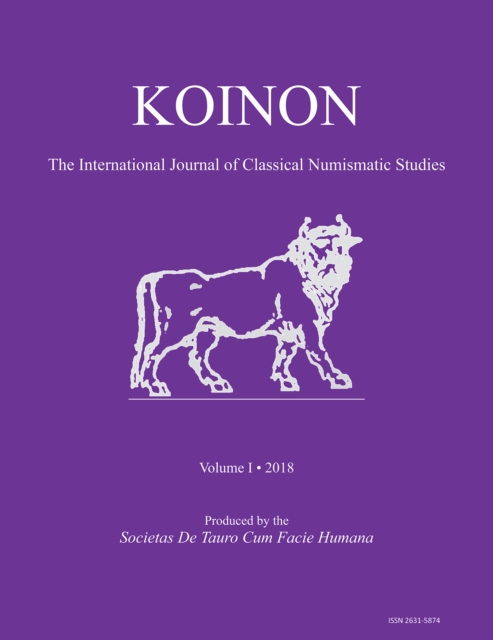 KOINON I, 2018 : Inaugural Issue: The International Journal of Classical Numismatic Studies, Paperback / softback Book