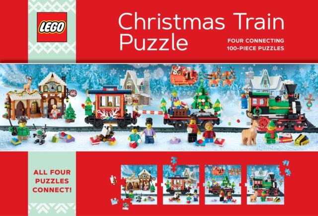 LEGO Christmas Train Puzzle : Four Connecting 100-Piece Puzzles, Jigsaw Book