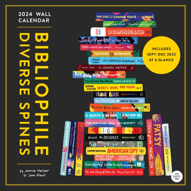 2024 Wall Calendar: Bibliophile Diverse Spines, Calendar Book