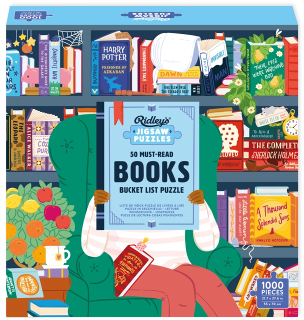 50 Must-Read Books of the World Bucket List 1000-Piece Puzzle, Jigsaw Book