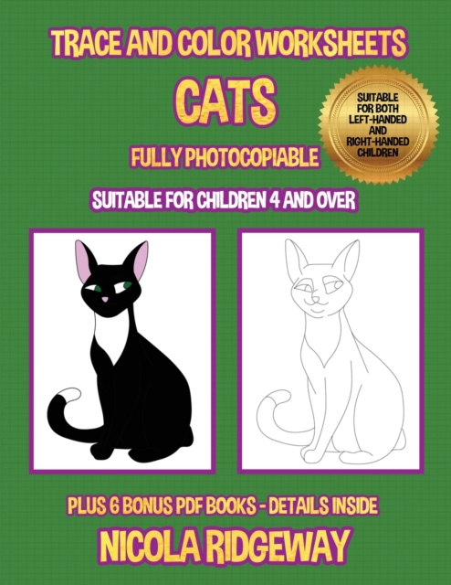 TRACE AND COLOR WORKSHEETS  CATS : THIS, Paperback Book