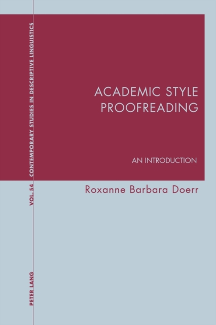Academic Style Proofreading : An Introduction, Paperback / softback Book