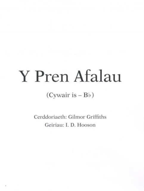 Pren Afalau, Y (Cywair is Bb), Paperback / softback Book