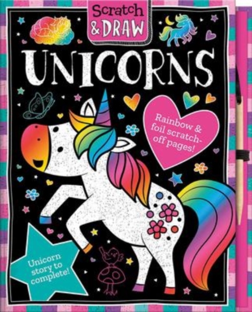 Scratch and Draw Unicorns, Hardback Book