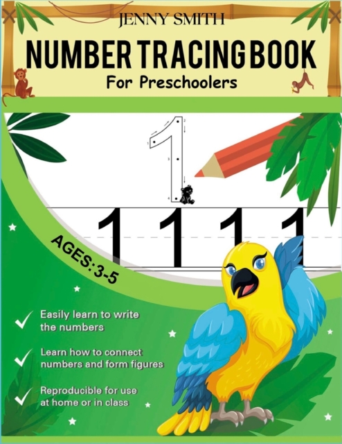 Number Tracing book for Preschoolers : Practice for Kids with Pen Control, Line Tracing, Letters, and More! Learning the easy Maths for kids. Ages 3-5, Paperback / softback Book