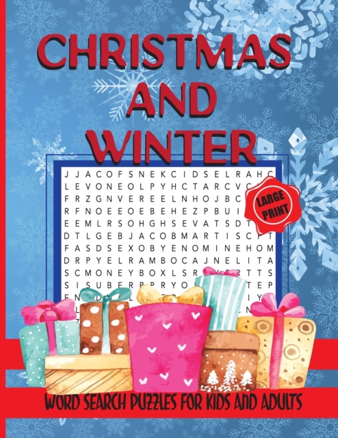 Christmas and Winter Word Search Puzzles for Kids and Adults : 60 Jumbo Word Search Puzzles, Activity Game for Kids and Adults, Paperback / softback Book