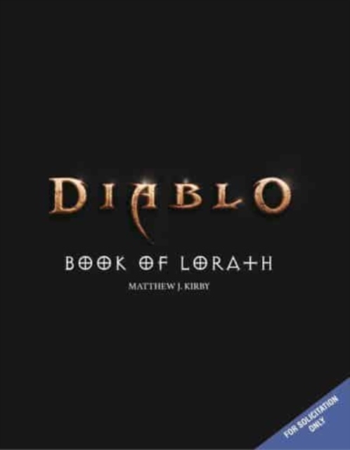 Diablo: Book of Lorath, Paperback / softback Book