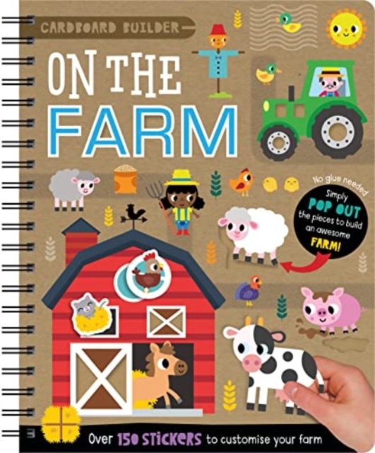 Cardboard Builder On the Farm, Hardback Book