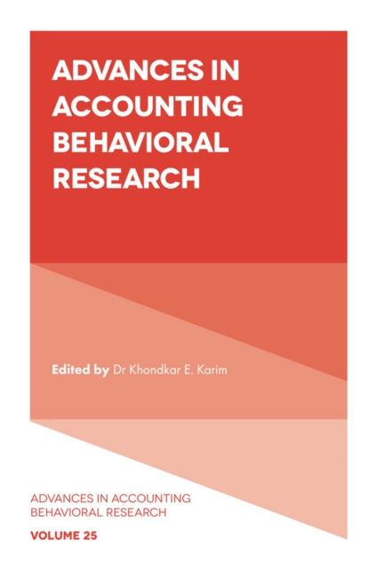 Advances in Accounting Behavioral Research, EPUB eBook