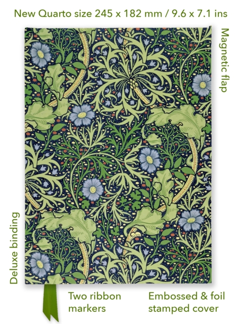 William Morris: Seaweed (Foiled Quarto Journal), Notebook / blank book Book