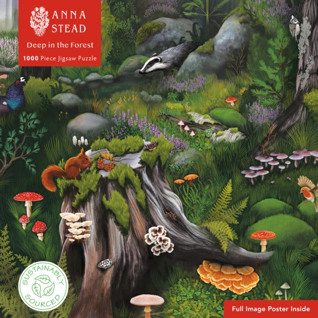 Adult Sustainable Jigsaw Puzzle Anna Stead: Deep in the Forest : 1000-pieces. Ethical, Sustainable, Earth-friendly, Jigsaw Book