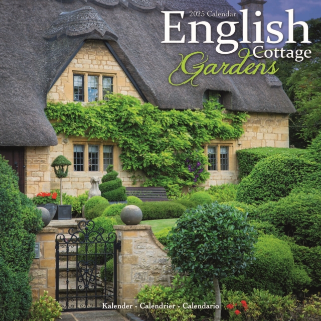 English Gardens Calendar 2025 Square Scenic Wall Calendar - 16 Month, Calendar Book