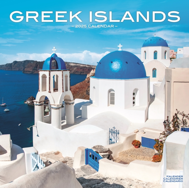 Greek Islands Calendar 2025 Square Travel Wall Calendar - 16 Month, Calendar Book