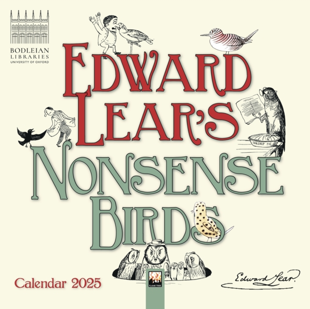 Bodleian Libraries: Edward Lear's Nonsense Birds Mini Wall Calendar 2025 (Art Calendar), Calendar Book