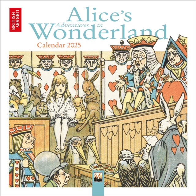 British Library: Alice's Adventures in Wonderland Mini Wall Calendar 2025 (Art Calendar), Calendar Book