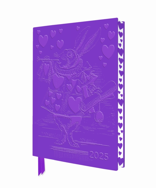 Alice in Wonderland 2025 Artisan Art Vegan Leather Diary Planner - Page to View with Notes, Diary or journal Book