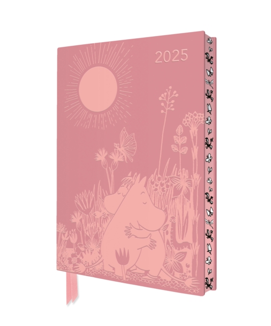 Moomin Love 2025 Artisan Art Vegan Leather Diary Planner - Page to View with Notes, Diary or journal Book