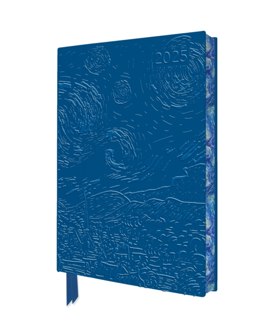 Vincent van Gogh: The Starry Night 2025 Artisan Art Vegan Leather Diary Planner - Page to View with Notes, Diary or journal Book