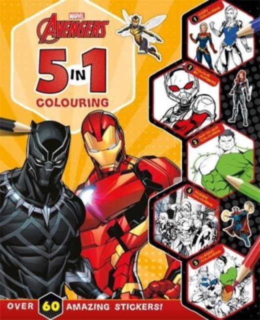 Marvel Avengers: 5 in 1 Colouring, Paperback / softback Book