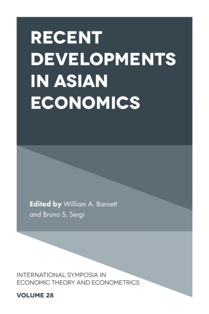 Recent Developments in Asian Economics, Hardback Book