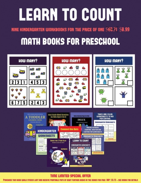 Math Books for Preschool (Learn to Count for Preschoolers) : A Full-Color Counting Workbook for Preschool/Kindergarten Children., Paperback / softback Book