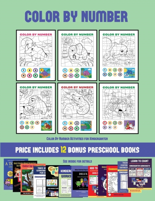 Color By Number Activities for Kindergarten (Color by Number) : 20 ...