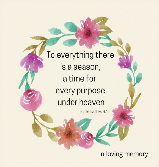Religious Condolence Book for Funerals (Hardcover), Hardback Book