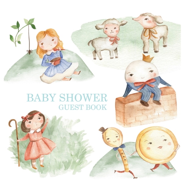 Nursery Rhyme Baby Shower Guest Book, Hardback Book