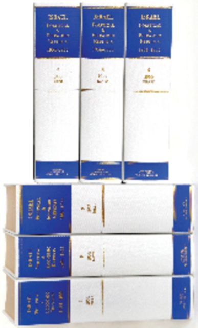 Israel Political and Economic Reports 1954-1955 6 Volume Set : Israel under the Premiership of Moshe Sharett, Hardback Book