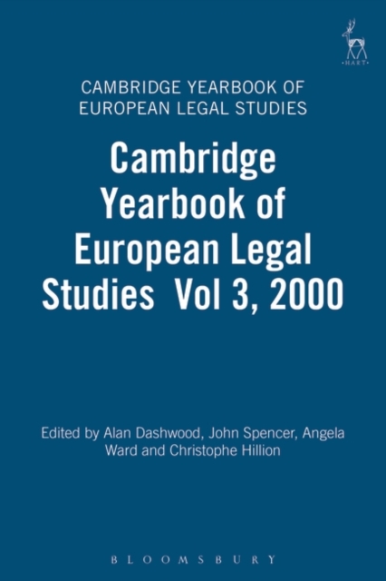 Cambridge Yearbook of European Legal Studies  Vol 3, 2000, Hardback Book