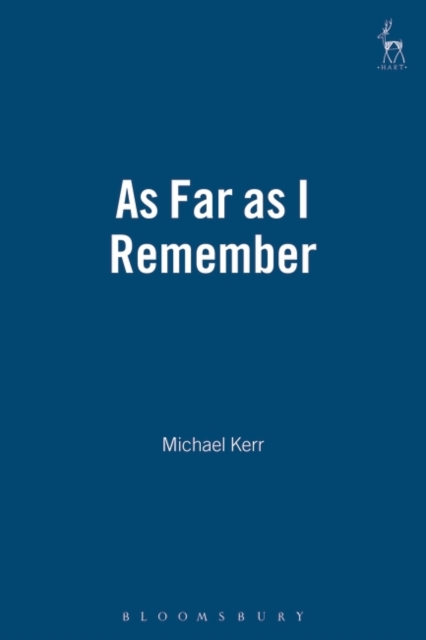 As Far as I Remember, Paperback / softback Book