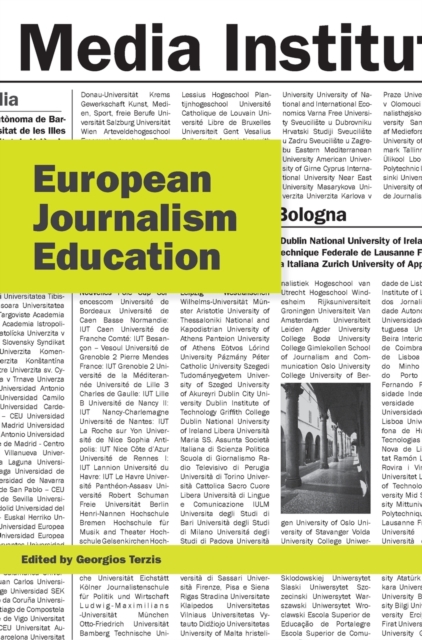 European Journalism Education, Hardback Book