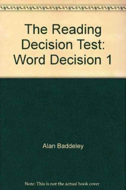 The Reading Decision Test : Word Decision 1, Paperback / softback Book
