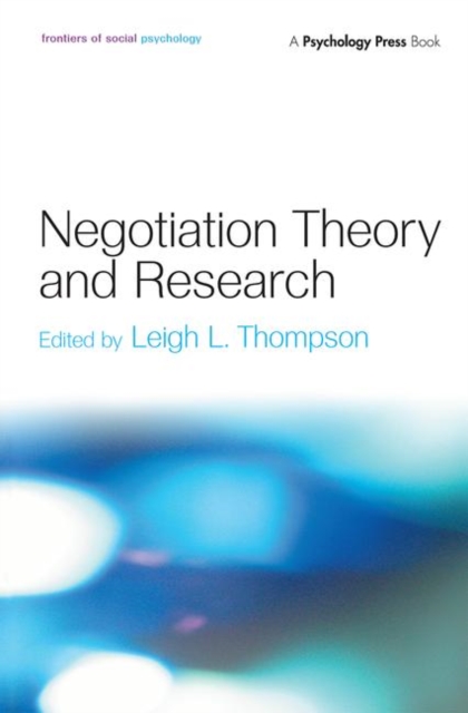 Negotiation Theory and Research, Hardback Book